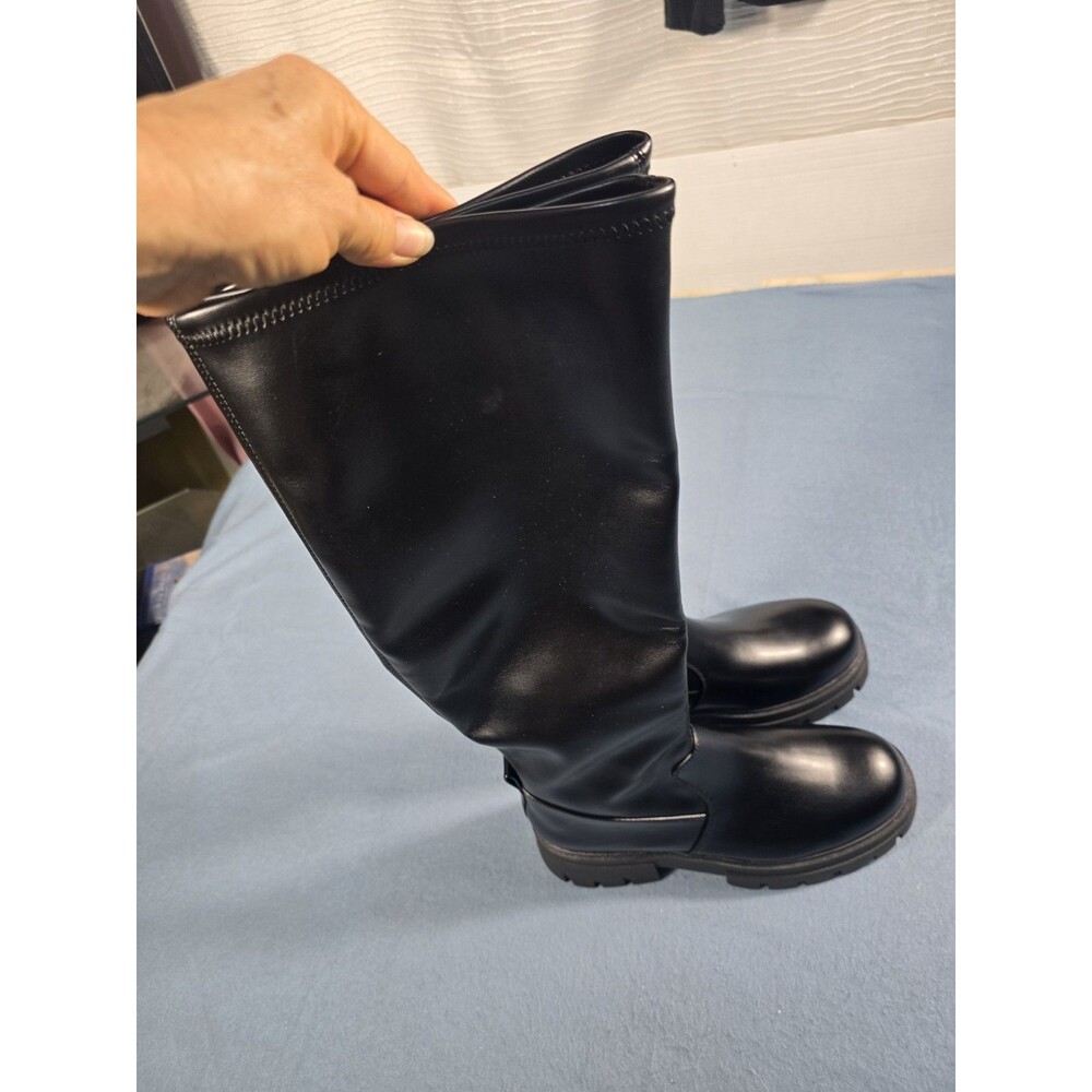 NEW Women's Black So &  Yong Tall Stretch Boots With Lug Sole 8.5